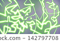 Dark Haunted Halloween Background Featuring Glowing Electric Bolts 142797708