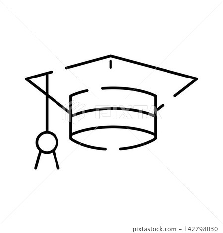 Graduation cap mortarboard concept of academic achievement 142798030
