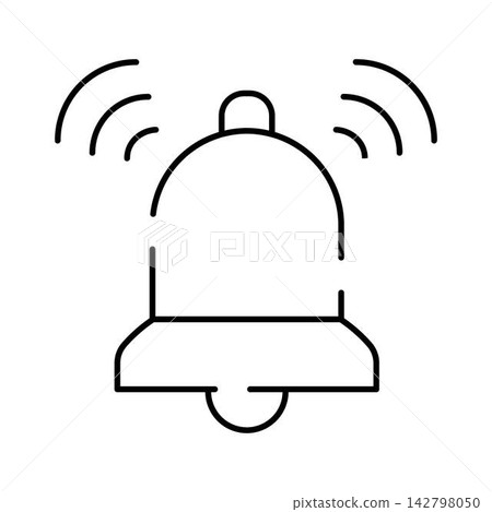 Ringing bell icon for digital notification alert Ringing bell icon for digital notification alert 142798050