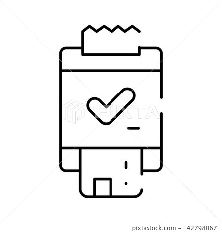 Receipt printer printing a checked bill document 142798067