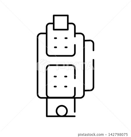 Spray gun line icon for painting applications Spray gun line icon for painting applications 142798075