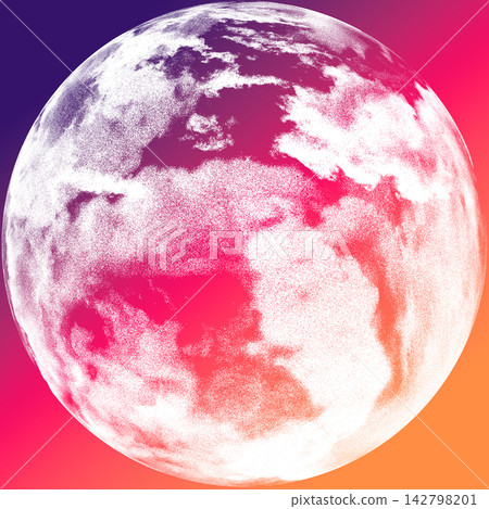 A red glowing moon and an illustration of the moon A red glowing moon and an illustration of the moon 142798201