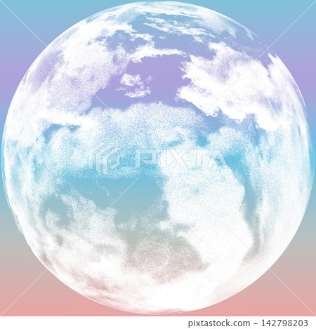 A moon shining in rainbow colors and an illustration of the moon A moon shining in rainbow colors and an illustration of the moon 142798203