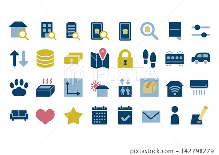 A set of 32 icons for searching for real estate and rental properties. A set of 32 icons for searching for real estate and rental properties. 142798279