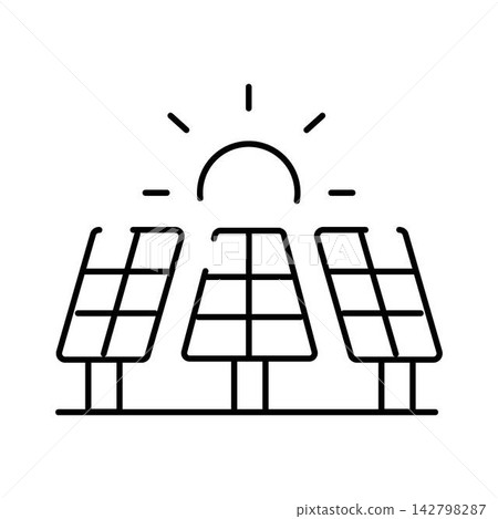 Solar panels generating clean energy from sun Solar panels generating clean energy from sun 142798287