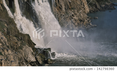 beautiful waterfall in the nature 142798360