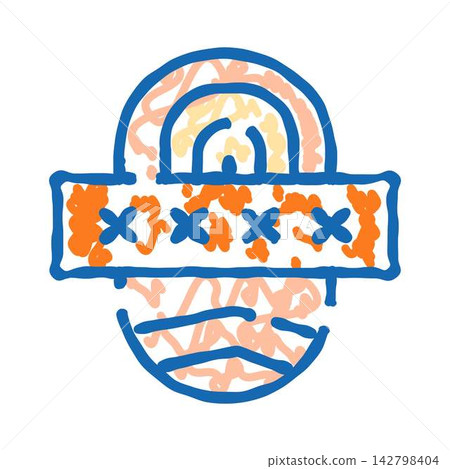 Password lock icon for digital security access 142798404