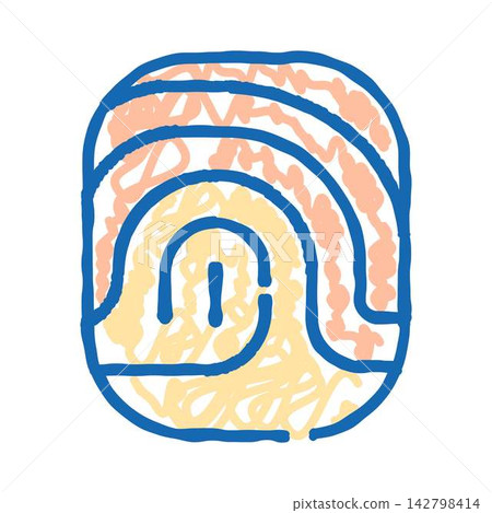 Fingerprint doodle icon biometric security authentication concept Fingerprint doodle icon biometric security authentication concept 142798414