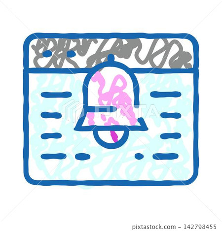 Digital notification bell alert on a window application Digital notification bell alert on a window application 142798455