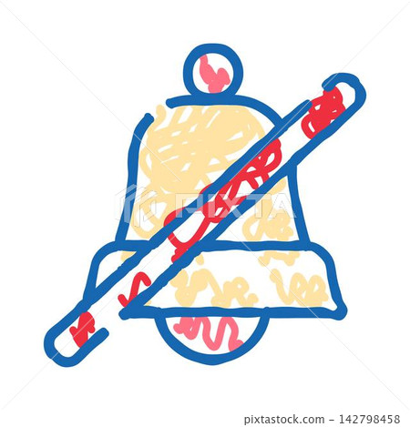 Mute notification bell icon graphic concept Mute notification bell icon graphic concept 142798458