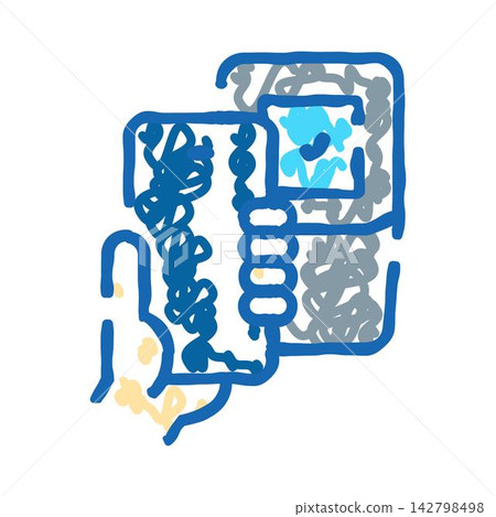 Hand holding smartphone creating digital content Hand holding smartphone creating digital content 142798498