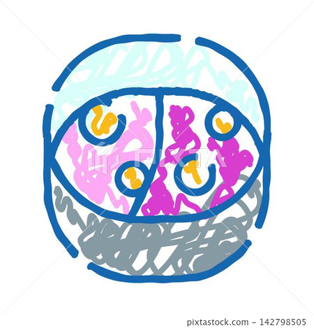 Creative doodle drawing illustrating internal body organs concept Creative doodle drawing illustrating internal body organs concept 142798505