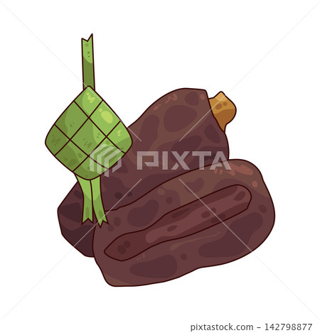 Illustration of Dates and Ketupat Illustration of Dates and Ketupat 142798877