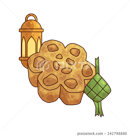 Illustration of Crispy Rosette Cookies Illustration of Crispy Rosette Cookies 142798880