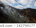 Owakudani, shrouded in white smoke and sulfur. 142799177