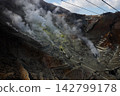 Owakudani, shrouded in white smoke and sulfur. 142799178