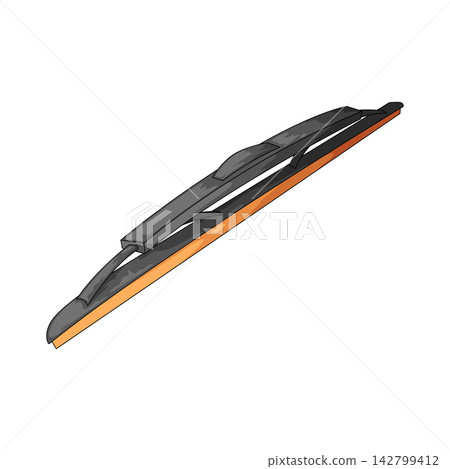 Illustration of Car Windshield Wiper Blade Illustration of Car Windshield Wiper Blade 142799412