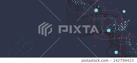 Abstract DNA strands, connected neural web, technology and science background Abstract DNA strands, connected neural web, technology and science background 142799423