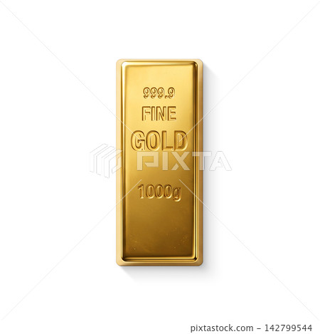 Gold Ingot Illustration Real Gold Gold Ingot Illustration Real Gold 142799544