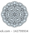 vector mandala for coloring book 142799934