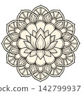 vector mandala for coloring book 142799937