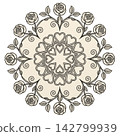 vector mandala for coloring book 142799939