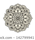 vector mandala for coloring book 142799941