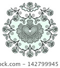 vector mandala for coloring book 142799945
