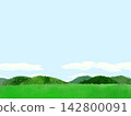 Green grasslands and mountains in fresh green 142800091