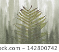 Autumn Plaid Watercolor Background With Hand Painted Lines 142800742