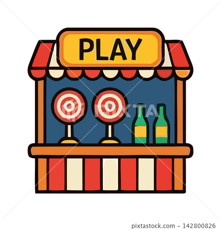 Cheerful illustration of a vintage-style play sign, perfect for game day themes or recreational services. Cheerful illustration of a vintage-style play sign, perfect for game day themes or recreational services. 142800826
