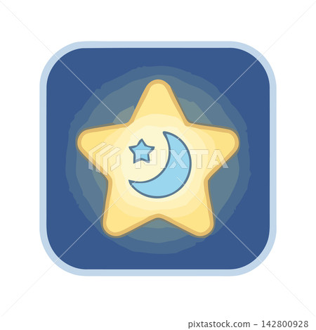 Elegant vector icon combining the star and crescent moon, perfect for religious holidays, Islamic art, or spiritual designs. Elegant vector icon combining the star and crescent moon, perfect for religious holidays, Islamic art, or spiritual designs. 142800928