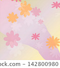 Cute pastel-colored floral background material 142800980