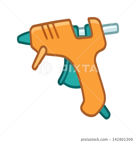 Simple cartoon drawing of fishing rod and gear, perfect for sport or outdoor themes. Simple cartoon drawing of fishing rod and gear, perfect for sport or outdoor themes. 142801309