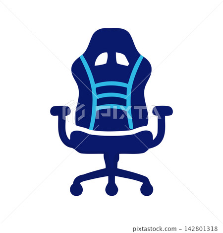 Minimalist lounge chair doodle icon suitable for graphic design projects related to home decor and comfort. 142801318