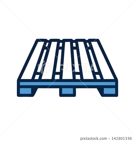 A clean, minimal view of a modern stacked wooden pallet designed for versatile industrial or retail use. A clean, minimal view of a modern stacked wooden pallet designed for versatile industrial or retail use. 142801336