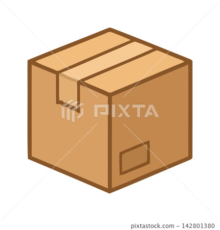 Simple and clean isometric view of an empty cardboard shipping carton, ideal for packaging concepts. Simple and clean isometric view of an empty cardboard shipping carton, ideal for packaging concepts. 142801380