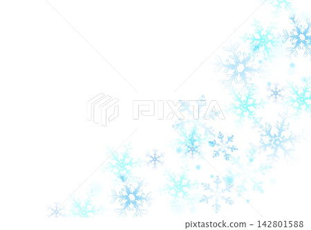 水彩雪花 水彩雪花 142801588