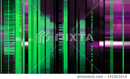 Abstract digital glitch art background with distortion effect, bright dynamic strokes, green color lines for design concepts, wallpapers, presentations, posters, prints and web. Vector illustration. Abstract digital glitch art background with distortion effect, bright dynamic strokes, green color lines for design concepts, wallpapers, presentations, posters, prints and web. Vector illustration. 142801619
