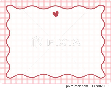 letter, postcard, memo, note, greeting, card frame on a red checkered fabric letter, postcard, memo, note, greeting, card frame on a red checkered fabric 142802060