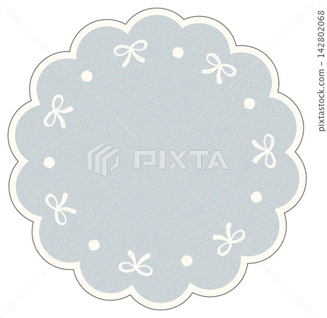 letter, postcard, memo, note, greeting, card of round frame with ribbon letter, postcard, memo, note, greeting, card of round frame with ribbon 142802068