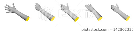 Collection of grayscale hands holding unseen items from side profile view. Set of arm postures for Collection of grayscale hands holding unseen items from side profile view. Set of arm postures for 142802333