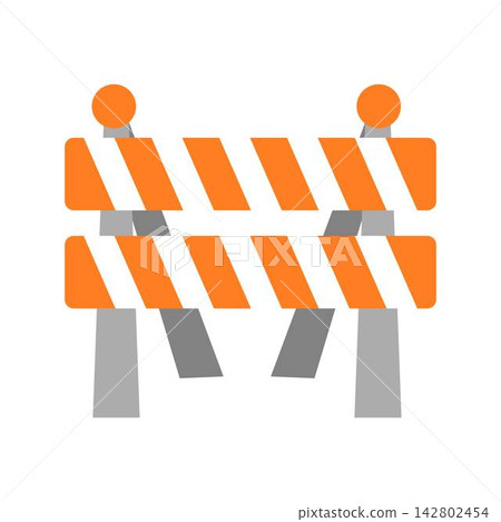orange white stripes warning barricade orange white stripes warning barricade 142802454