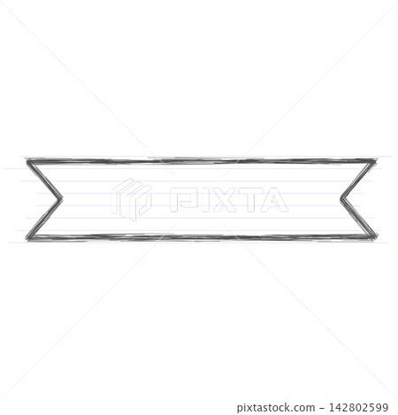 Flat style icon illustration of sketchy paper ribbon banner doodle isolated on transparent background. Graphic design element clip art for note tag text space assets. Flat style icon illustration of sketchy paper ribbon banner doodle isolated on transparent background. Graphic design element clip art for note tag text space assets. 142802599