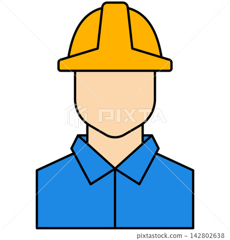 Flat style icon illustration of male worker technician with hard hat isolated on transparent background. Graphic design element clip art for employment staff assets. Flat style icon illustration of male worker technician with hard hat isolated on transparent background. Graphic design element clip art for employment staff assets. 142802638