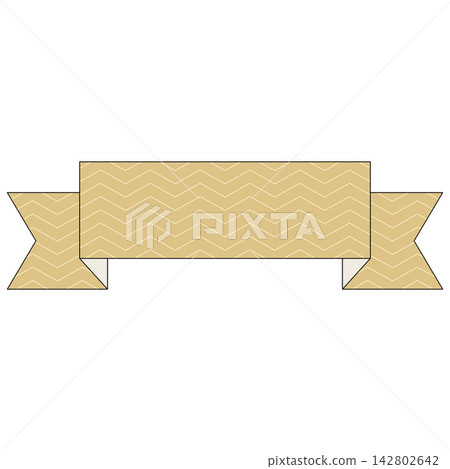 Flat style icon illustration of folded beige banner ribbon frame isolated on transparent background. Colorful graphic design element clip art for text space label assets. Flat style icon illustration of folded beige banner ribbon frame isolated on transparent background. Colorful graphic design element clip art for text space label assets. 142802642