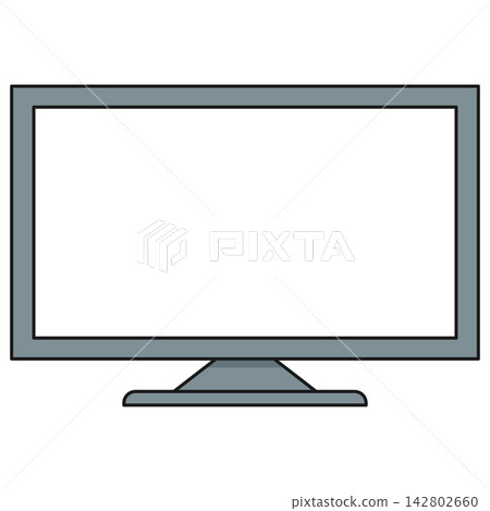 Flat style icon illustration of a computer monitor display isolated on transparent background. Colorful graphic design element clip art for desktop workplace tech assets. Flat style icon illustration of a computer monitor display isolated on transparent background. Colorful graphic design element clip art for desktop workplace tech assets. 142802660