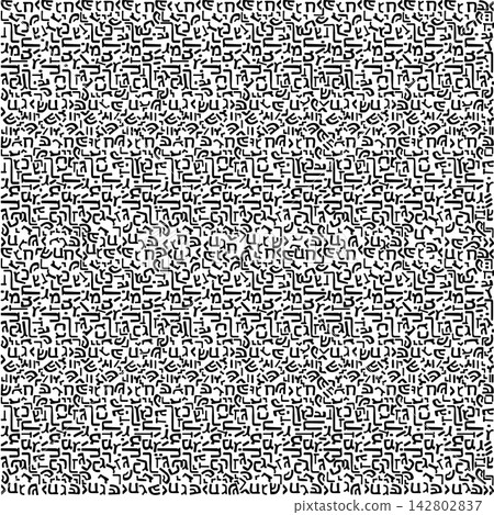 Abstract Black and White Seamless Pattern with Handwritten Symbols Abstract Black and White Seamless Pattern with Handwritten Symbols 142802837
