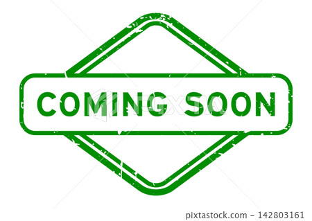 Grunge green coming soon word rubber seal stamp on white background Grunge green coming soon word rubber seal stamp on white background 142803161