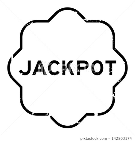 Grunge black jackpot word rubber seal stamp on white background Grunge black jackpot word rubber seal stamp on white background 142803174